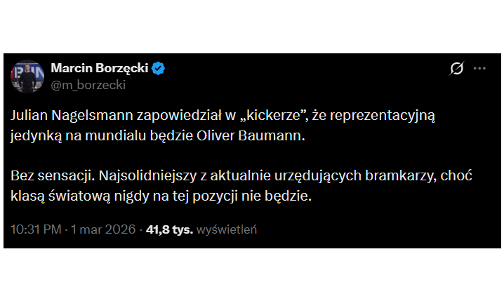 Selekcjoner reprezentacji Niemiec wybrał BRAMKARZA NR 1 NA MŚ!